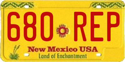 NM license plate 680REP