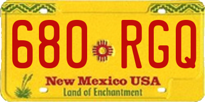 NM license plate 680RGQ