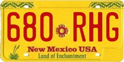 NM license plate 680RHG