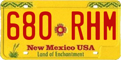 NM license plate 680RHM