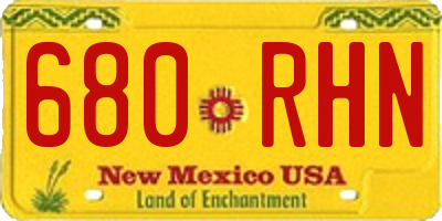 NM license plate 680RHN