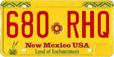 NM license plate 680RHQ