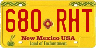 NM license plate 680RHT