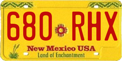 NM license plate 680RHX