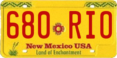 NM license plate 680RIO
