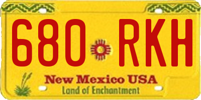 NM license plate 680RKH
