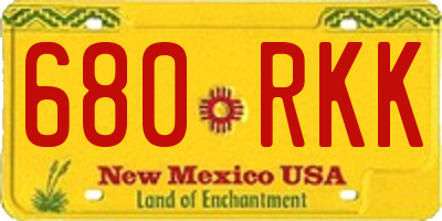 NM license plate 680RKK