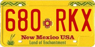 NM license plate 680RKX