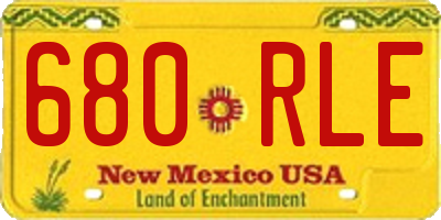 NM license plate 680RLE