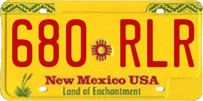 NM license plate 680RLR