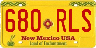 NM license plate 680RLS