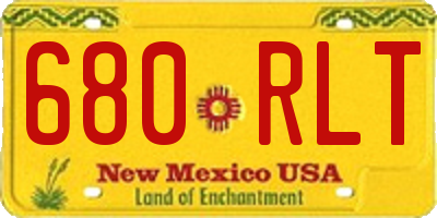 NM license plate 680RLT