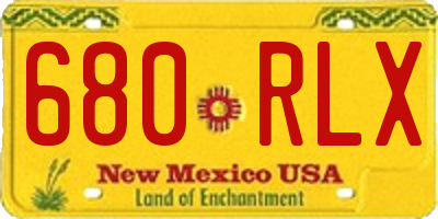 NM license plate 680RLX