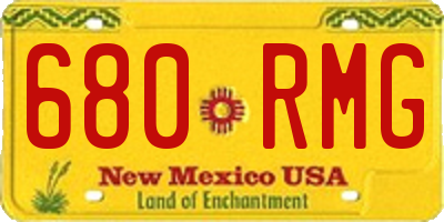 NM license plate 680RMG