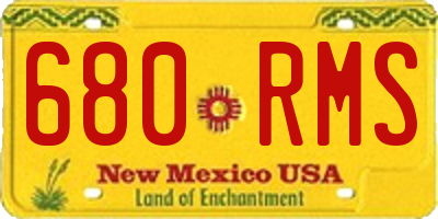 NM license plate 680RMS