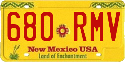 NM license plate 680RMV