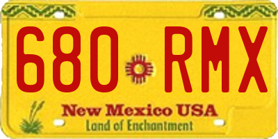 NM license plate 680RMX