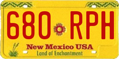 NM license plate 680RPH