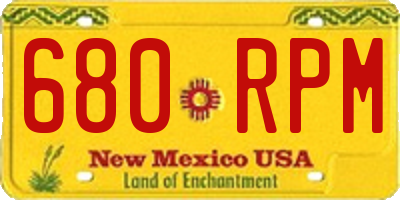 NM license plate 680RPM