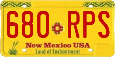NM license plate 680RPS