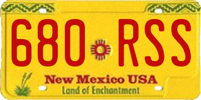 NM license plate 680RSS