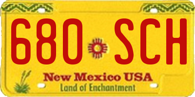 NM license plate 680SCH