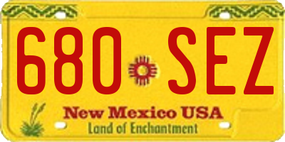 NM license plate 680SEZ