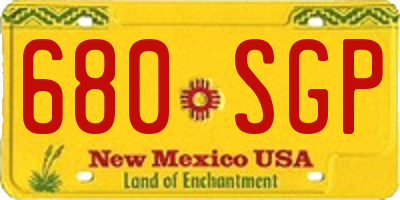 NM license plate 680SGP