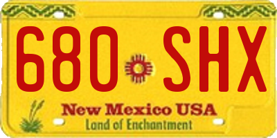 NM license plate 680SHX