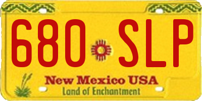 NM license plate 680SLP
