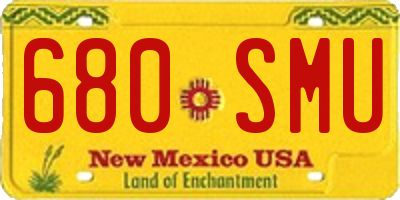 NM license plate 680SMU