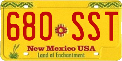 NM license plate 680SST