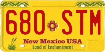 NM license plate 680STM