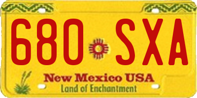 NM license plate 680SXA