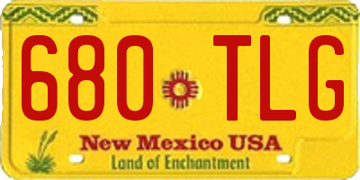 NM license plate 680TLG