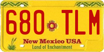 NM license plate 680TLM