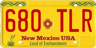 NM license plate 680TLR