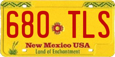 NM license plate 680TLS