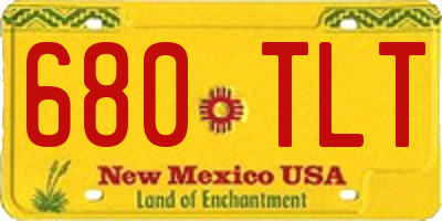 NM license plate 680TLT