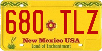 NM license plate 680TLZ