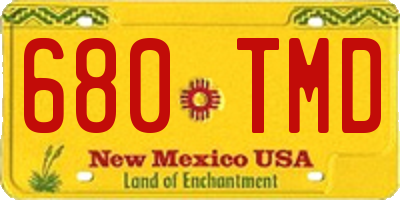 NM license plate 680TMD