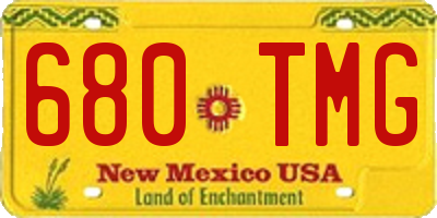 NM license plate 680TMG