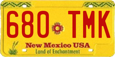 NM license plate 680TMK