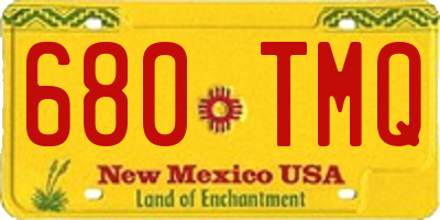 NM license plate 680TMQ