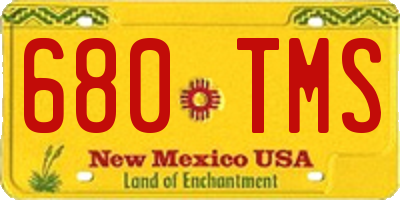 NM license plate 680TMS
