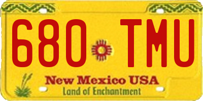 NM license plate 680TMU