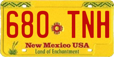 NM license plate 680TNH
