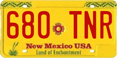 NM license plate 680TNR