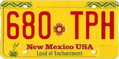 NM license plate 680TPH