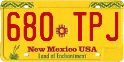 NM license plate 680TPJ